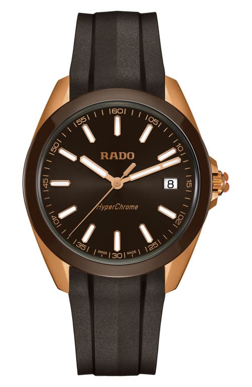 RADO RADO HyperChrome Rubber Strap Watch, 41.5mm