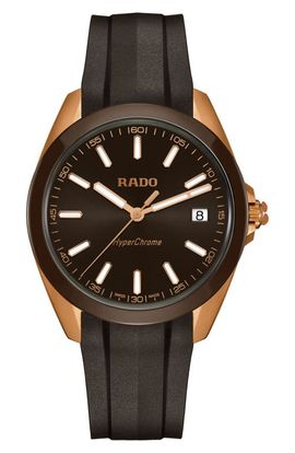 RADO RADO HyperChrome Rubber Strap Watch, 41.5mm