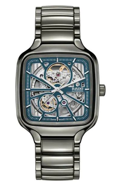 RADO RADO True Square Automatic Open Heart Bracelet Watch, 38mm