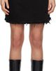 Raf Simons Raf Simons Black Frayed Denim Miniskirt - 1