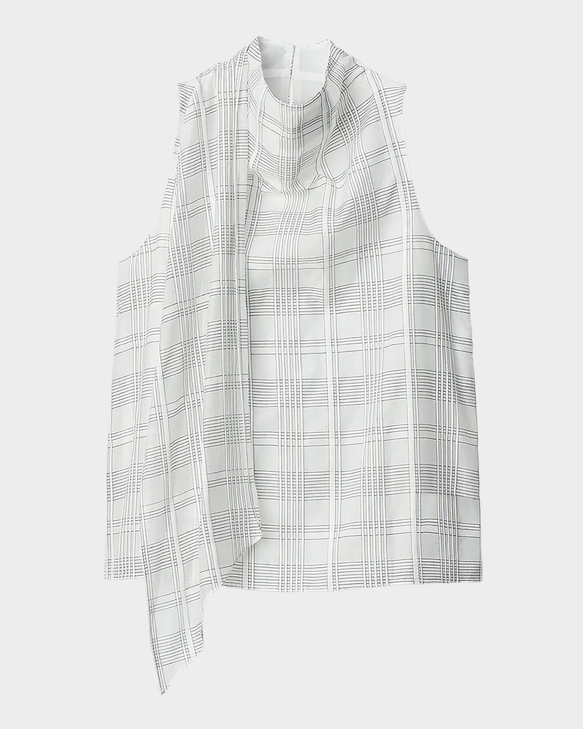 Rag & Bone Adela Plaid Silk-Blend Scarf Top