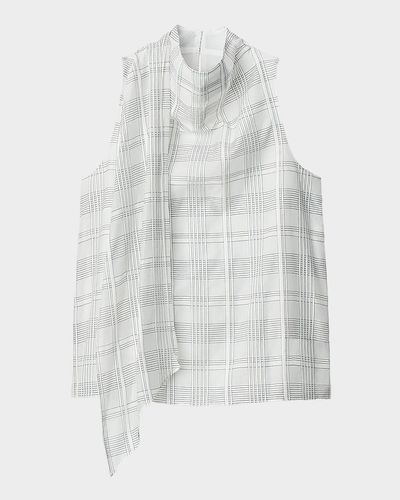 Rag & Bone Adela Plaid Silk-Blend Scarf Top