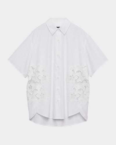 Rag & Bone Amy Short-Sleeve Lace Shirt
