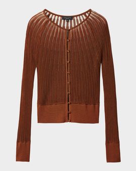 Rag & Bone Aubrey Sheer Stripe Cardigan