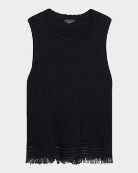 Rag & Bone Ayan Knit Fringe Tank Top