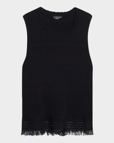 Rag & Bone Ayan Knit Fringe Tank Top