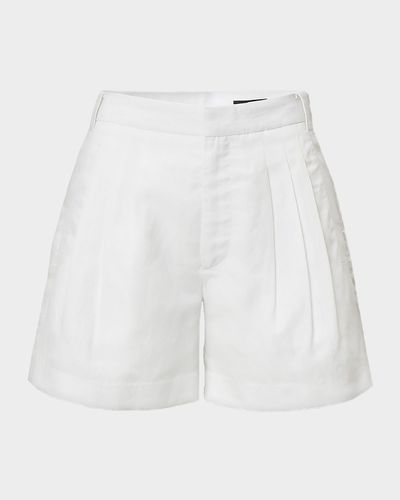 Rag & Bone Chappell Pleated Linen Shorts