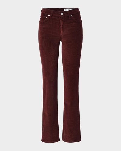 rag & bone Corduroy Harlow Mid-Rise Slim-Straight Jeans