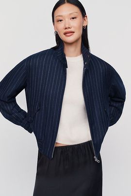 rag & bone Eliza Wool Blend Bomber Jacket