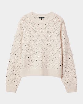 rag & bone Emma Rhinestone-Embellished Wool Sweater