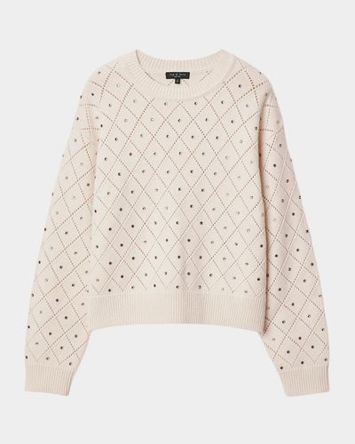 rag & bone Emma Rhinestone-Embellished Wool Sweater