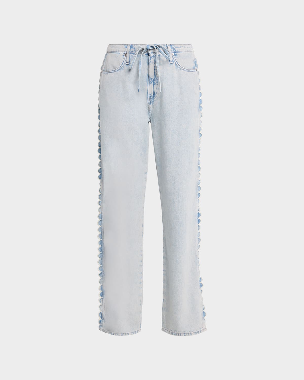 Rag & Bone Featherweight Phoebe Scalloped Drawstring Jeans