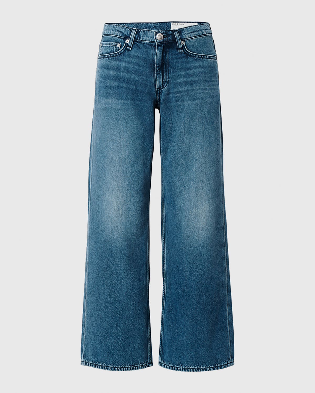 Rag & Bone Featherweight Saige Low-Rise Relaxed Straight Ankle Jeans