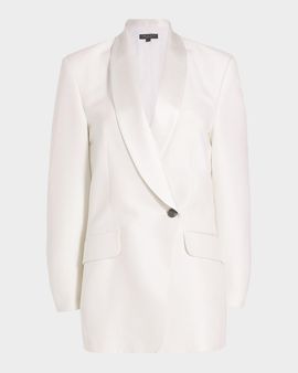 rag & bone Femi Wool-Blend Double-Breasted Blazer Mini Dress