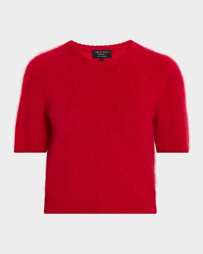 Rag & Bone Jada Cashmere Short-Sleeve Sweater