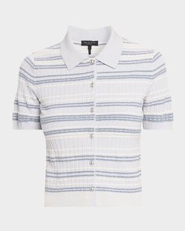 Rag & Bone Karina Stripe Short-Sleeve Top