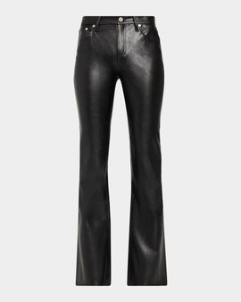 rag & bone Kinsley Faux-Leather Low-Rise Boot-Cut Pants