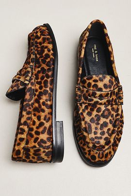 rag & bone Lexi Leather Leopard Loafers