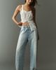 rag & bone Logan Featherweight Pull-On Wide-Leg Jeans - 1