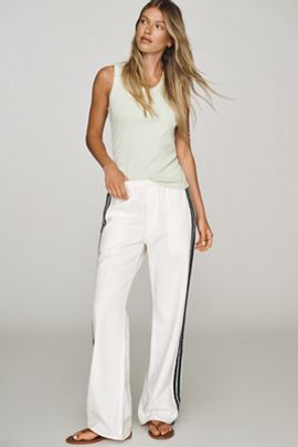 rag & bone Logan High-Rise Wide-Leg Track Jeans