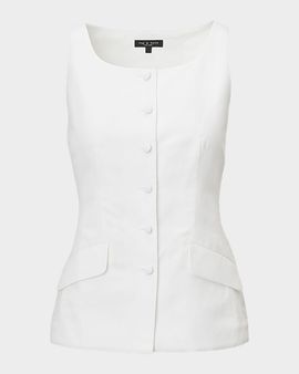 Rag & Bone Lola Linen Boat-Neck Vest