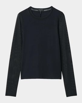 rag & bone Luca Jersey-Mesh Top