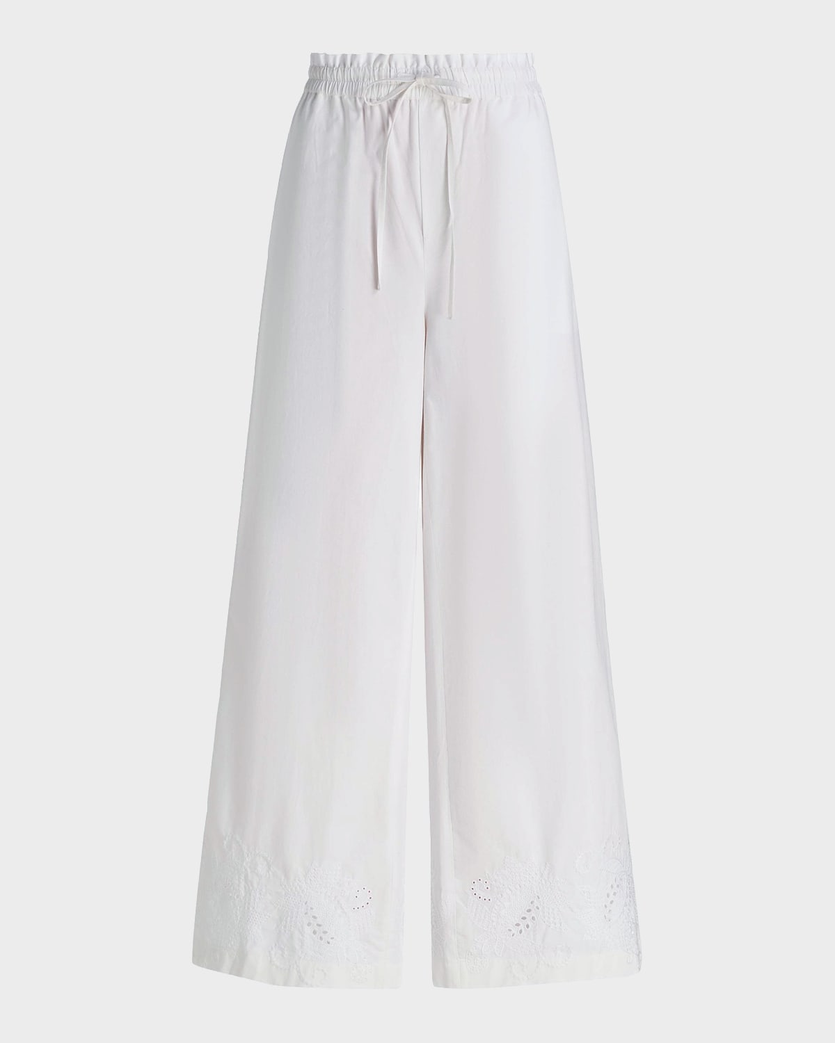 Rag & Bone Marin Eyelet-Embroidered Cotton Pants
