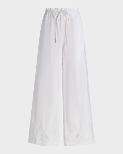 Rag & Bone Marin Eyelet-Embroidered Cotton Pants