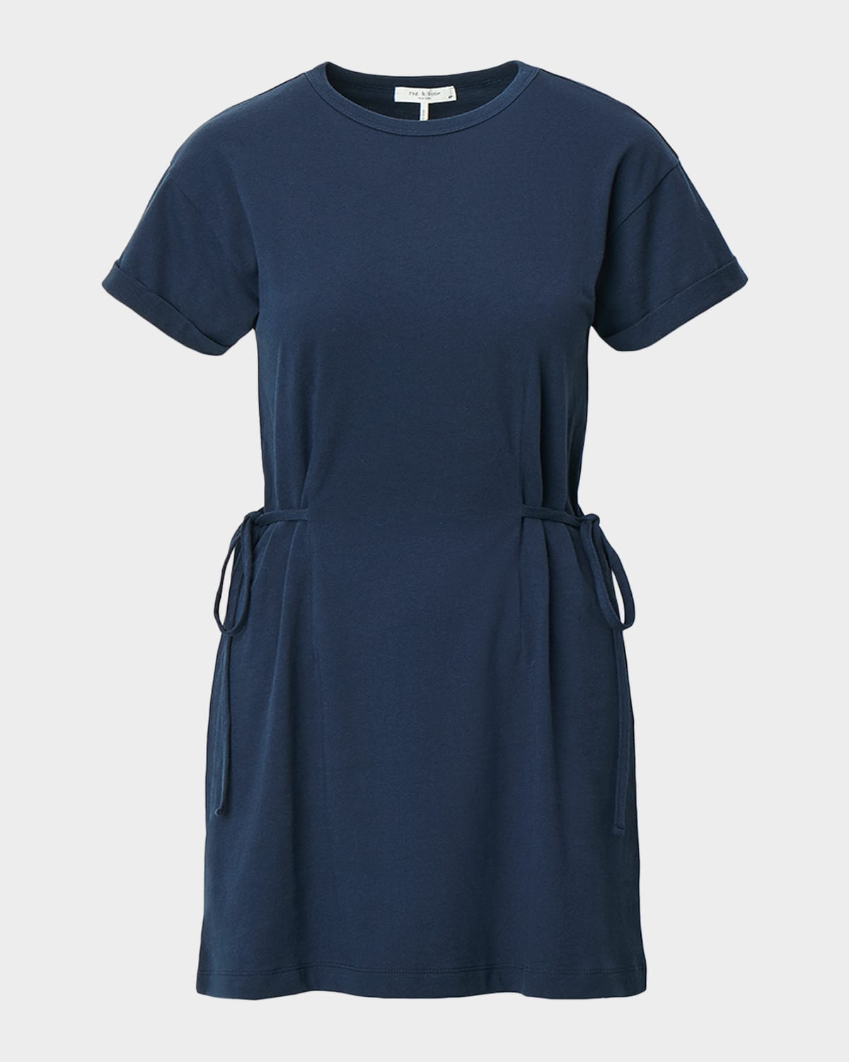 rag & bone Mica Tie-Waist Cotton Jersey T-Shirt Mini Dress