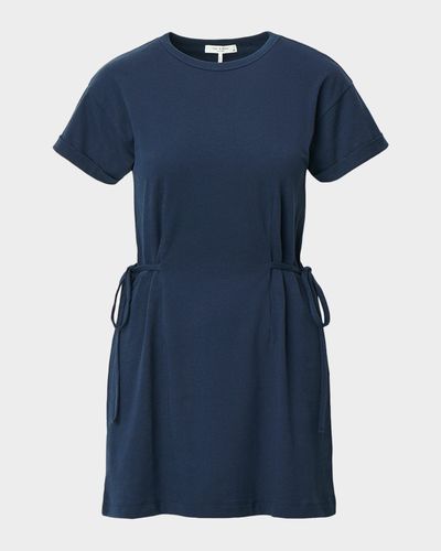 rag & bone Mica Tie-Waist Cotton Jersey T-Shirt Mini Dress