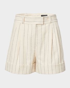 Rag & Bone Neila Pinstripe Linen-Cotton Tailored Shorts