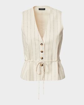 Rag & Bone Paulette Pinstripe Tie-Waist Vest