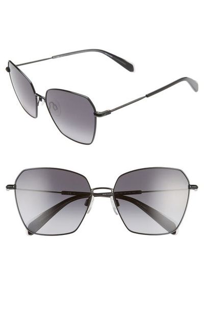 rag & bone rag & bone 58mm Irregular Sunglasses