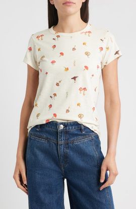 rag & bone rag & bone Allover Mushroom Cotton Graphic T-Shirt