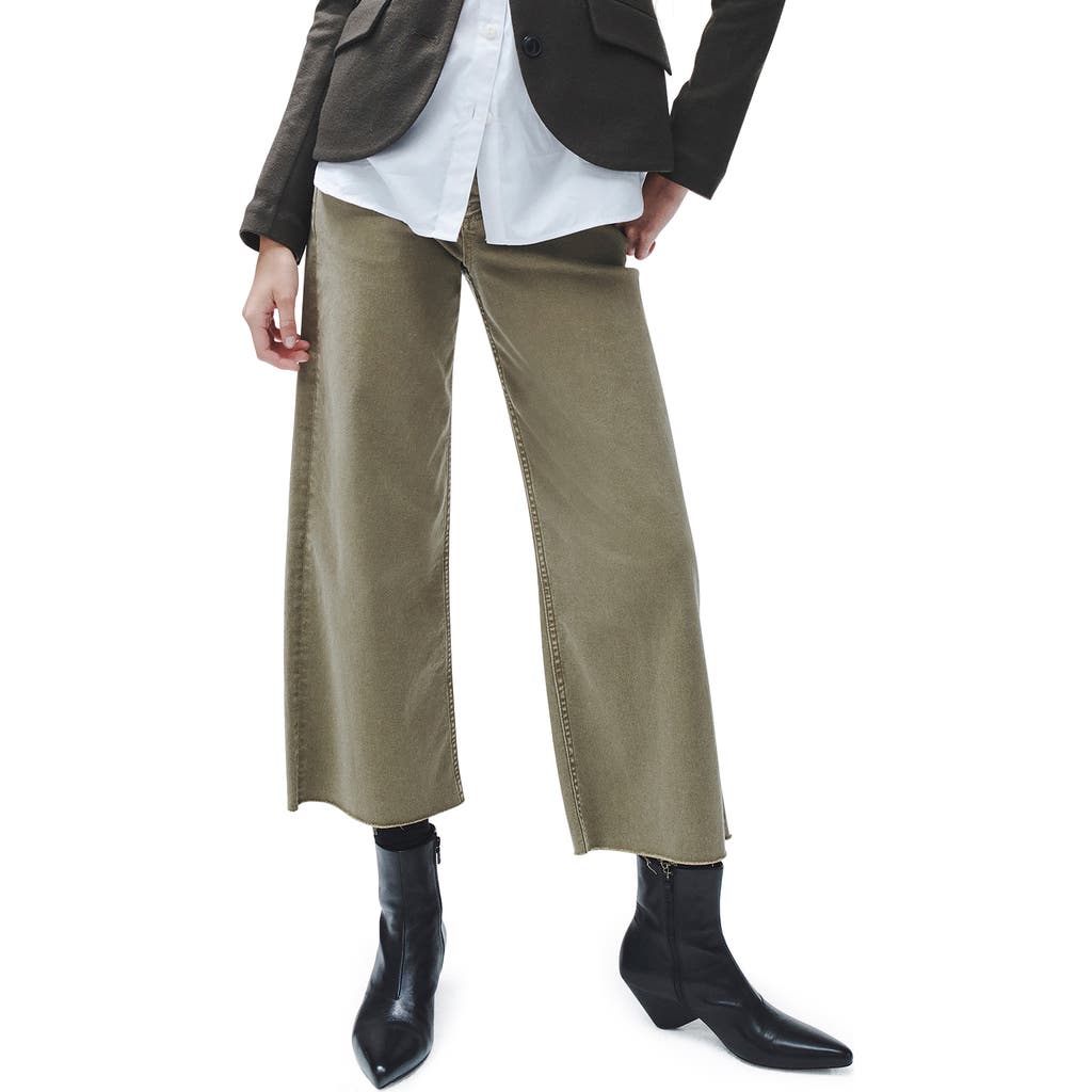 rag & bone rag & bone Andi Raw Hem Crop Wide Leg Jeans
