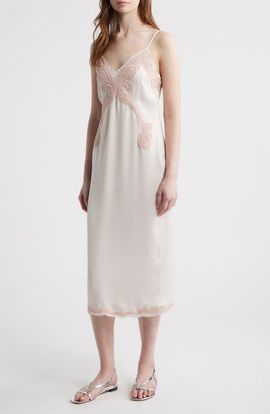 rag & bone rag & bone Ann Embroidery Detail Midi Slipdress