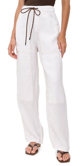 rag & bone rag & bone Atlas Linen Pants White