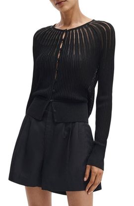 rag & bone rag & bone Aubrey Open Knit Semi Sheer Cardigan