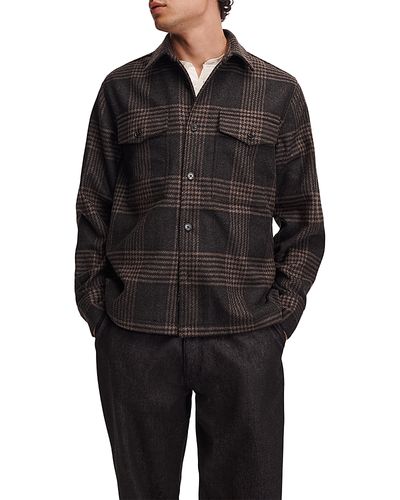 Rag & Bone rag & bone Austin Plaid Wool Blend Pocket Shirt
