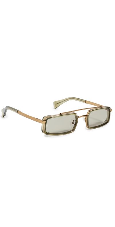 rag & bone rag & bone Aviator Metal Sunglasses Bronze Metal/Olive Night One