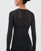 rag & bone rag & bone Bardot Long Sleeve Top Black - 3