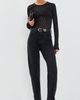 rag & bone rag & bone Bardot Long Sleeve Top Black - 5