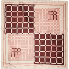 rag & bone rag & bone Beige & Pink Pop Geo Silk Scarf