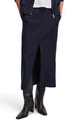 rag & bone rag & bone Bessie Wool Blend Pinstripe Midi Skirt