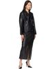 rag & bone rag & bone Black Bessie Leather Midi Skirt - 4