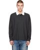 rag & bone rag & bone Black Piqué Rugby Polo - 1