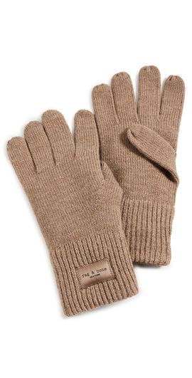 rag & bone rag & bone Blake Wool Blend Tech Gloves Camel One