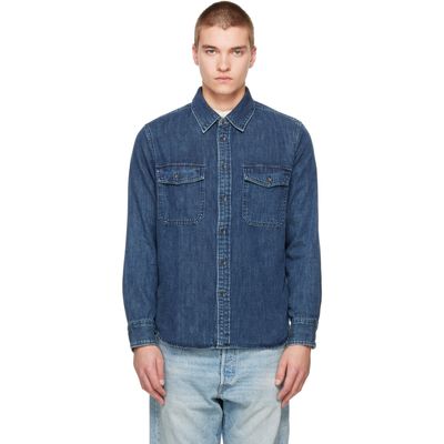 rag & bone rag & bone Blue CPO Denim Shirt