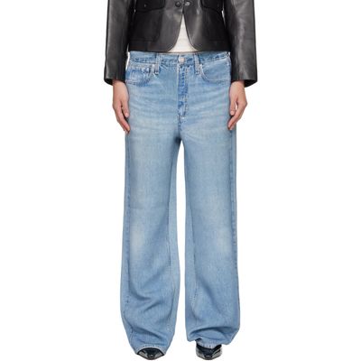 rag & bone rag & bone Blue Miramar Mallow Wide Leg Trousers