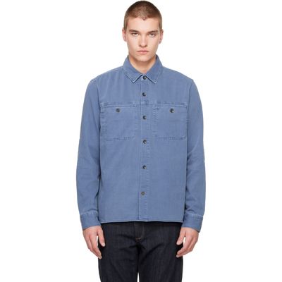 rag & bone rag & bone Blue Overdyed Workwear Denim Shirt